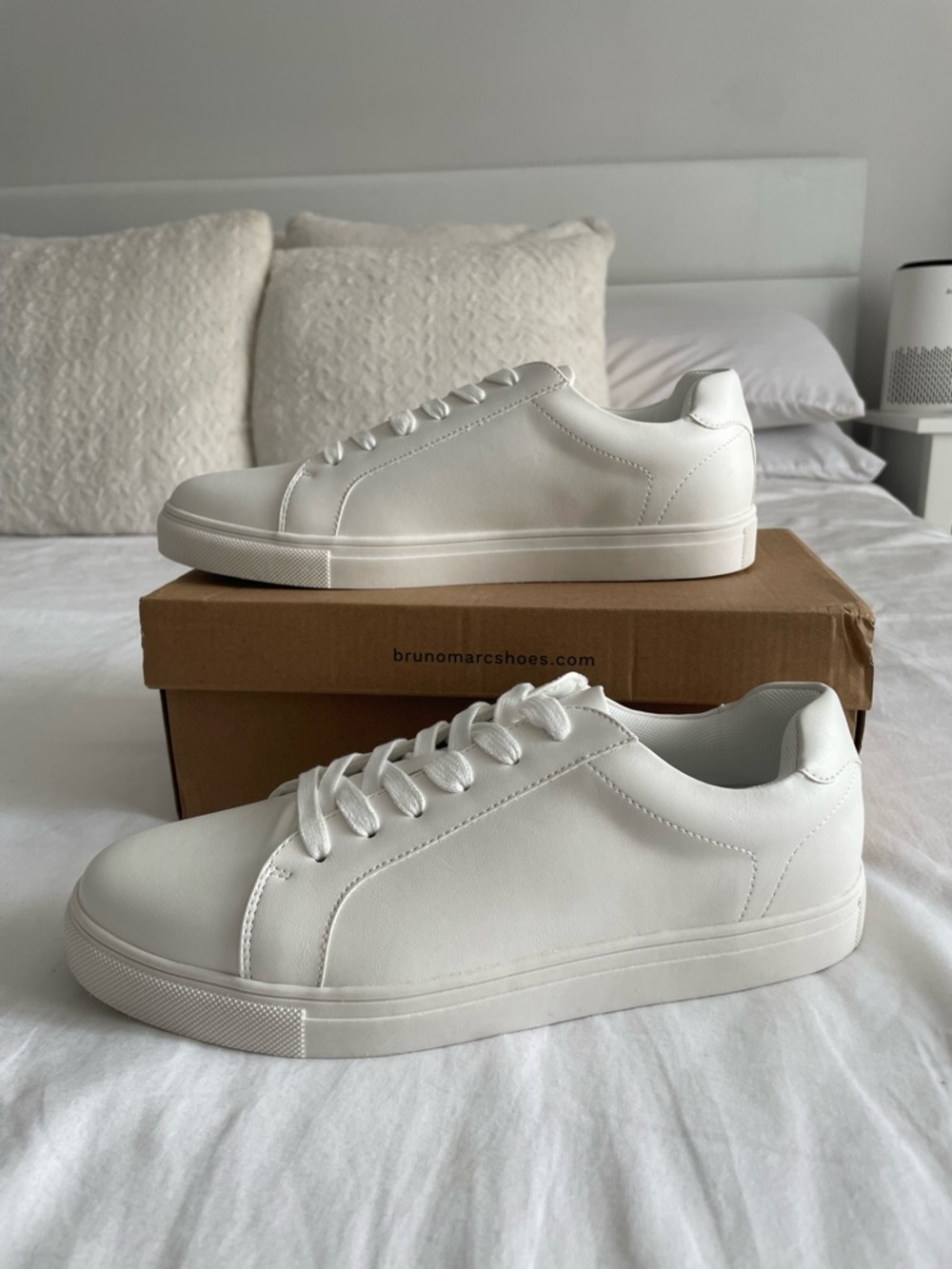 Bruno Marc White Casual Dress Sneakers